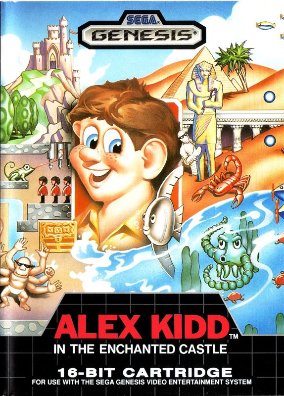 Alex Kidd in the Enchanted Castle box art for Sega Mega Drive